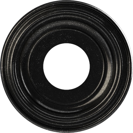 Ekena Millwork Traditional PVC Medallion (Canopies up to 5 1/2"), 10"OD x 3 1/2"ID x 1 1/8"P, Metallic Galaxy CMP10TRAGX